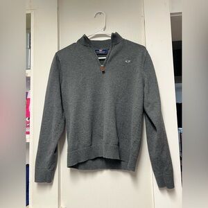 Vineyard Vines Charcoal Gray Half-Zip Sweater Hoodie